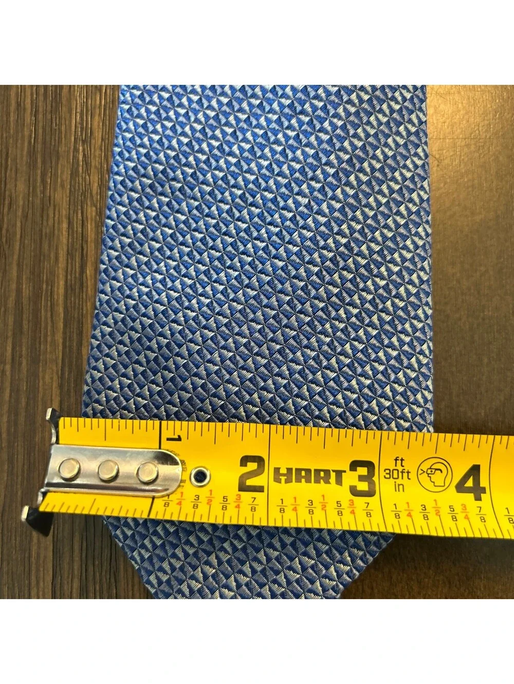 Hilditch & Key Saks Fifth Avenue Silk Tie Blue Geometric NWOT